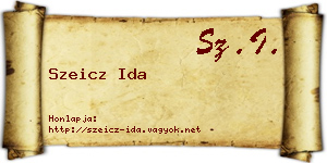 Szeicz Ida névjegykártya